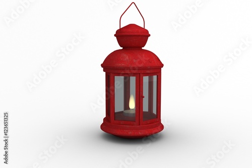 Wallpaper Mural Red lantern on white background Torontodigital.ca