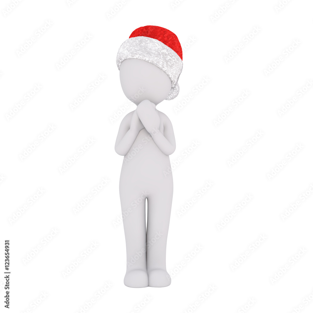 Cute religious little 3d man praying Cute religious little 3d man praying