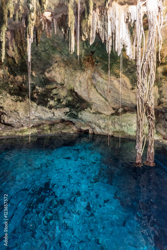 blue cenotes near Cuzama  Mexico