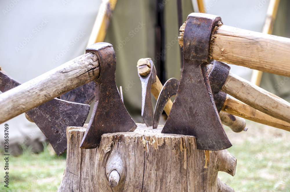 axes firewood woodcutter stump log stub axes firewood woodcutter stump log stub