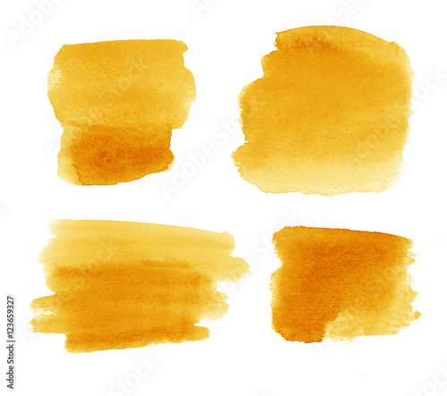 Illustration watercolor yellow background