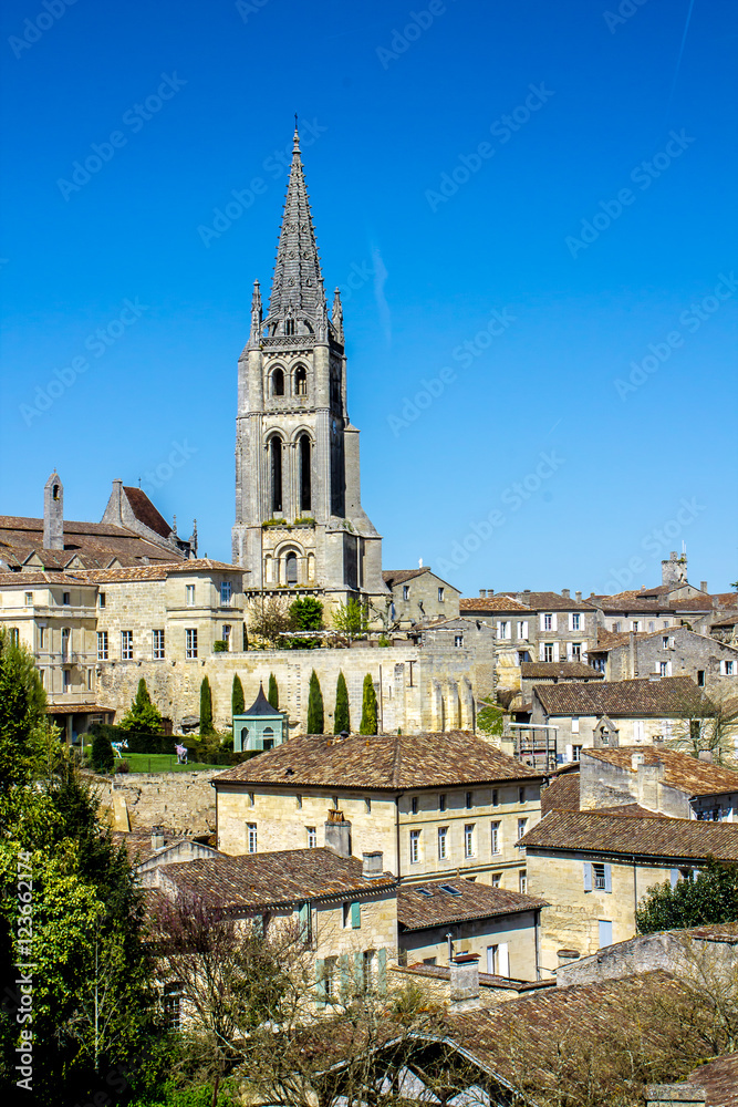 Panorama of Saint Emilion in France