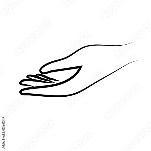 hand body skin care woman spa massage beauty salon vector icon