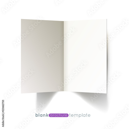 White 2 page brochure mock-up template isolated for your branding and identity design. Vector Illustration EPS10