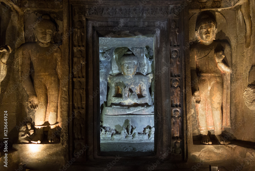 Buddhas in Ajanta caves