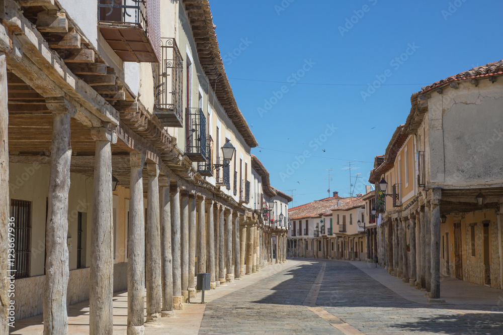 Main Street Ampudia, people of the province of Valladolid
