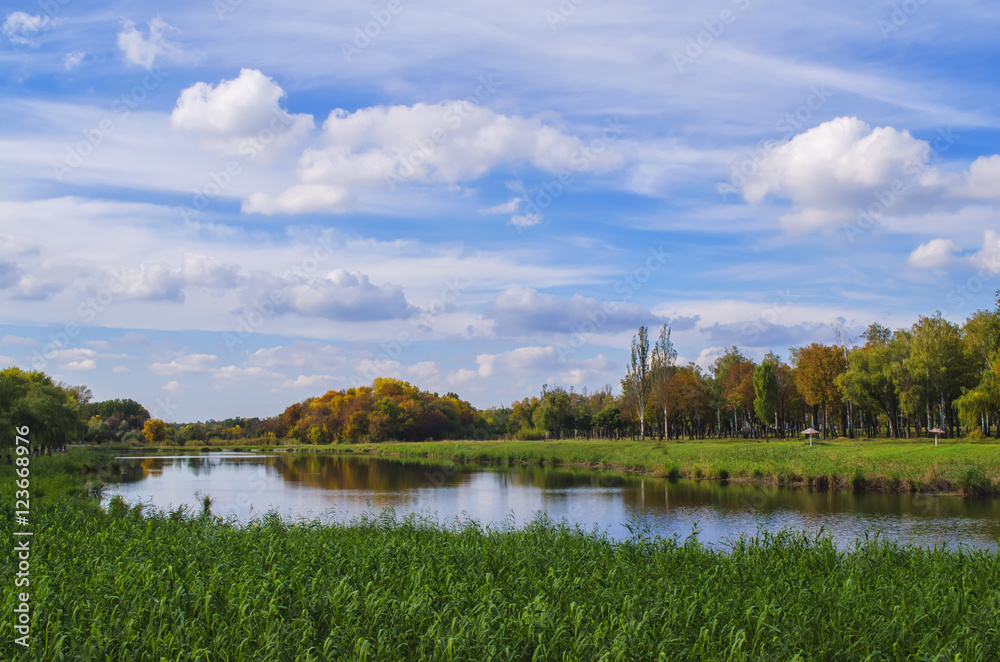 beautiful landscape in autumn sunny day beautiful landscape in autumn sunny day