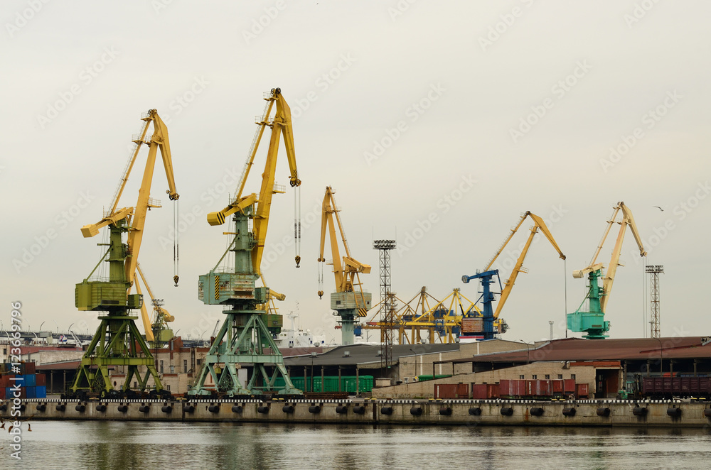 Loading of ships in port.