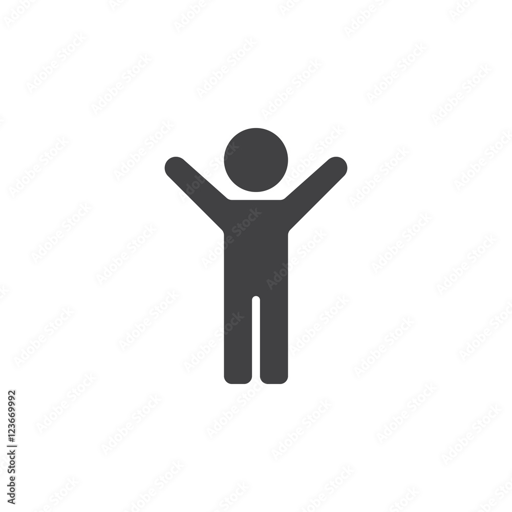 Child icon vector, Boy Stick Figure solid logo illustration, pictogram  isolated on white Stock Vector | Adobe Stock