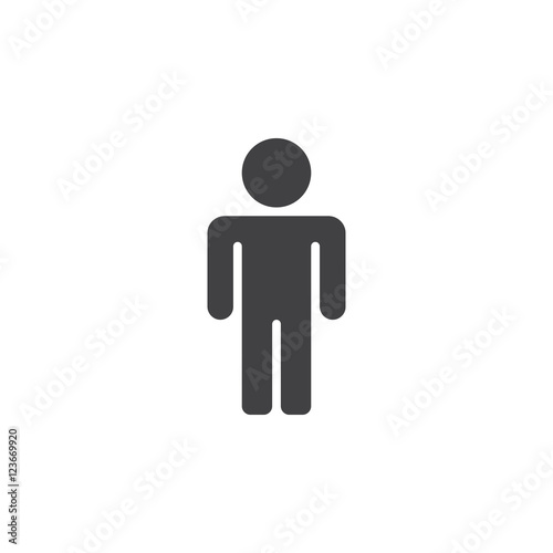 Man icon vector, Male Stick Figure solid logo illustration, pictogram isolated on white