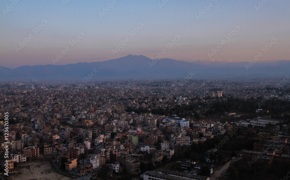 Sunset in Kathmandu, Nepal 