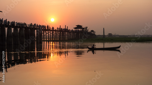 wooden foot bridge  Myanmar