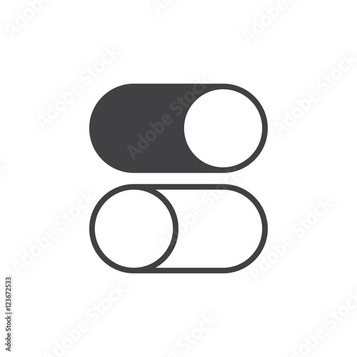 Free Download Toggle on and off icon vector, solid logo illustration, pictogram isolated on white - GFXLoad