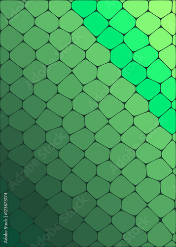 green abstract background convex honeycombs