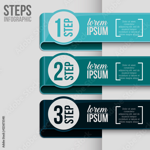 Steps icon. Infographic data information and options theme. Colorful design. Vector illustration
