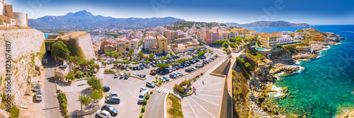 Panorama view to historic Calvi city, Corsica, France, Europe photo