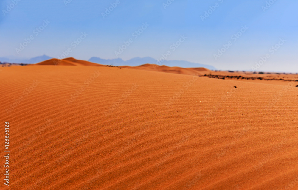 Red sand in the Arabian desert