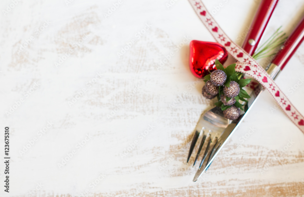 Christmas time table setting Christmas time table setting