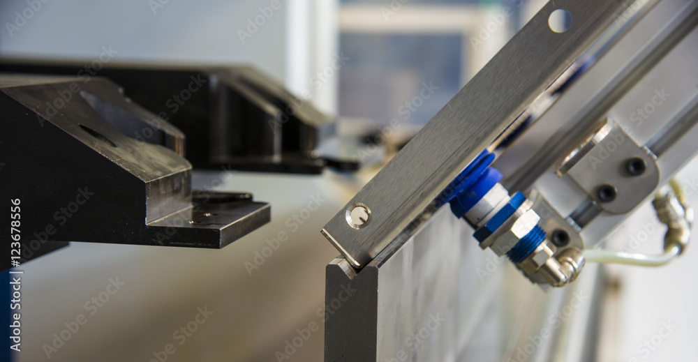 Bending of metal on the machine. Bending of metal on the machine.