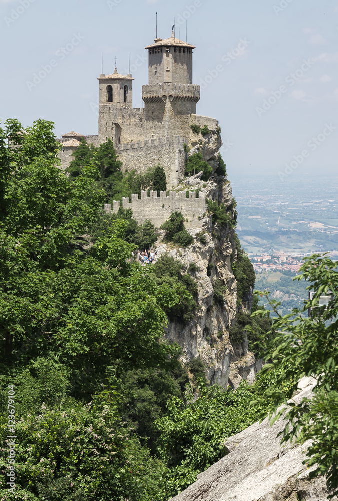 Fortress on a cliff in San Marino