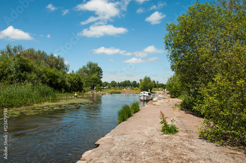 Dockside jetty in the summer.