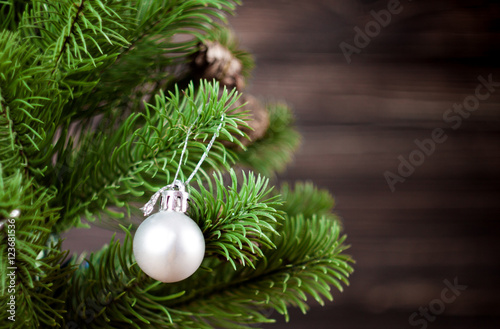 Christmas toy on the Christmas tree. 