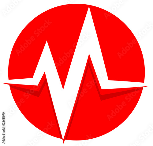 ecg, ekg line. pulse, beat, heartbeat icon