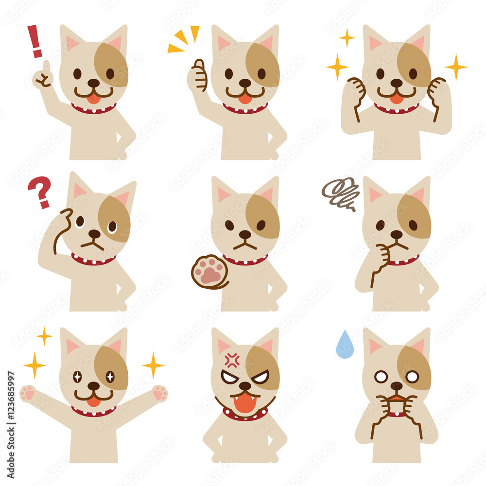 犬の表情セット 犬の表情セット