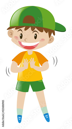 Boy with big smile