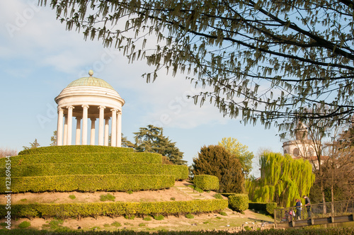 The small temple inside Querini park in Vicenza, Italy photo