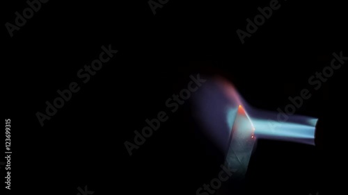 Gas burner in action.