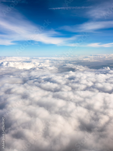 Flying high above the clouds