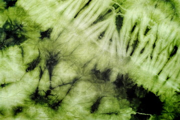 colorful green tie dye fabric pattern texture for background