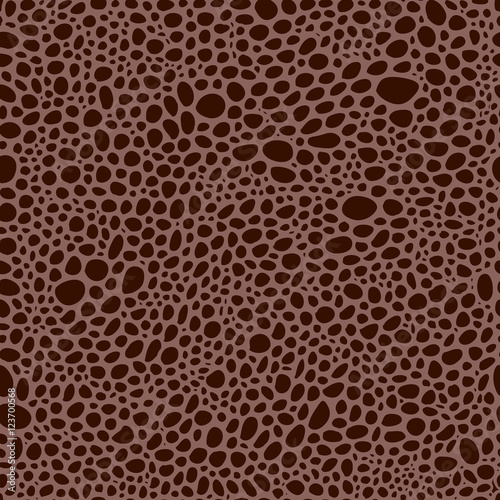 seamless pattern in reptile skin style, in brown colors. Hand drawn vector stock illustration