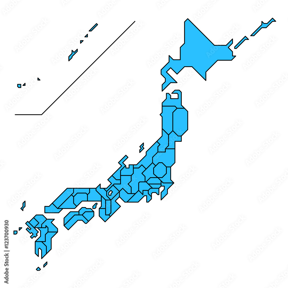日本地図 略図: 日本地図 簡略 イラスト , 略図 日本 地図 都道府県 九州 日本地図のイラスト素材 – WNJBM