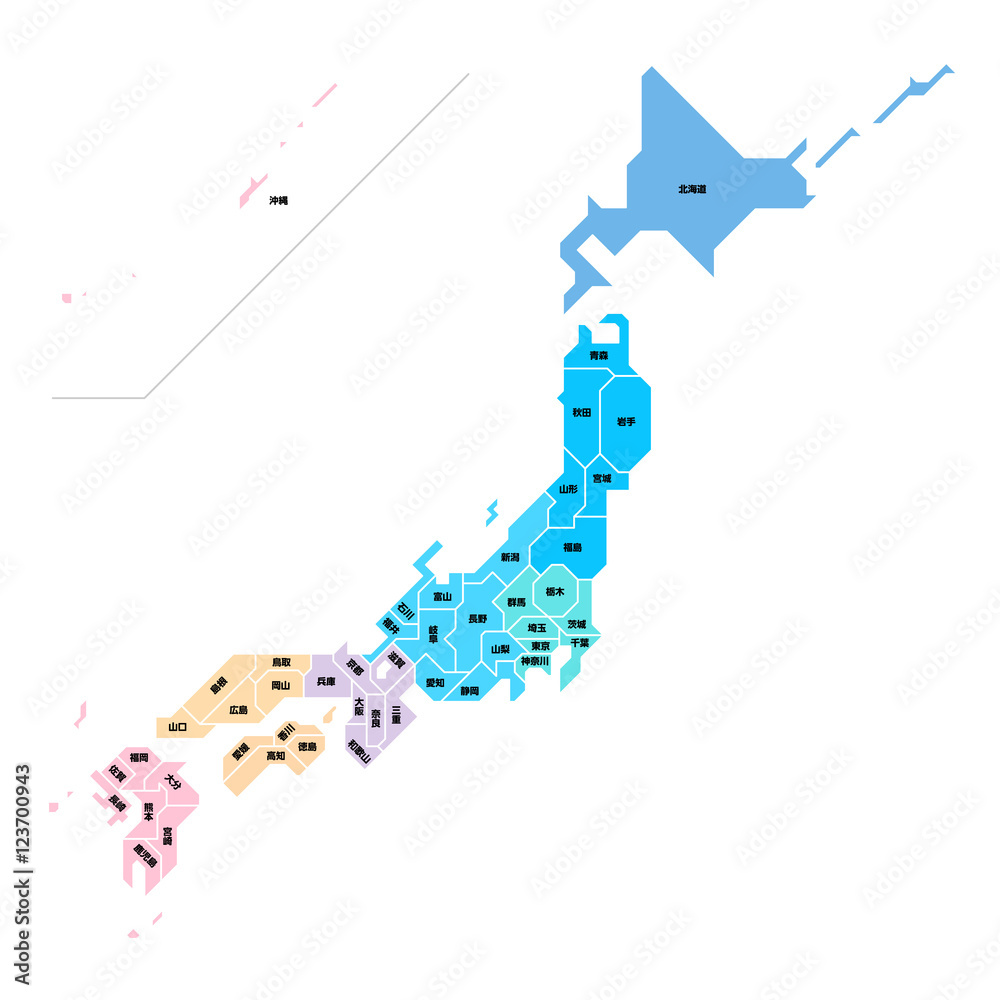 シンプルな日本略地図 03 Stock Vector Adobe Stock