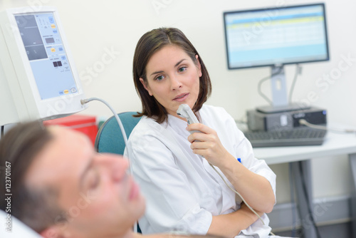 Nurse looking pitifully at patient