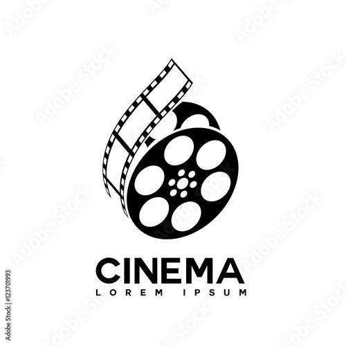 Fototapet film strip cinema abstract logo design template