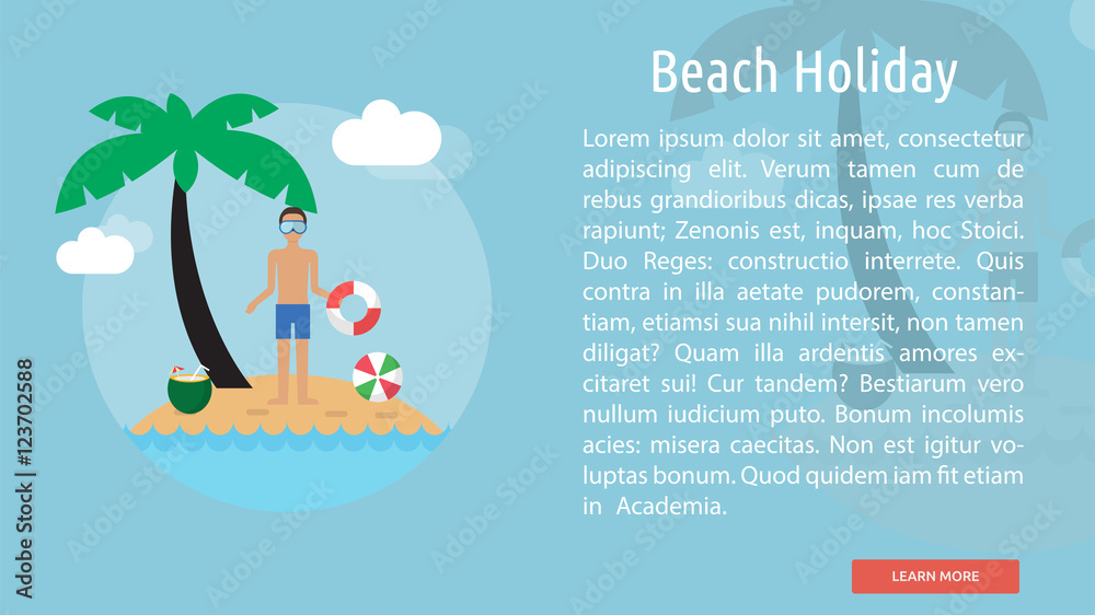 Beach Holiday Conceptual Banner
