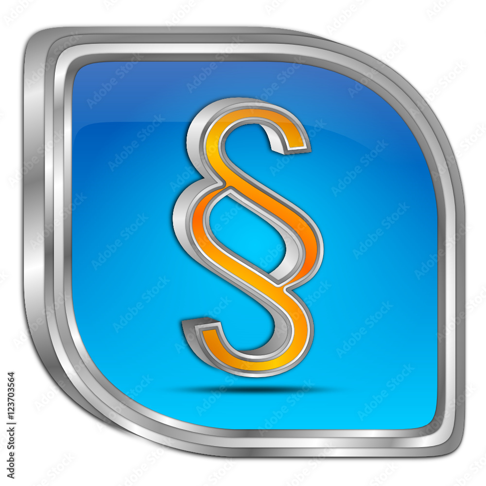 Law paragraph button - 3D illustration Law paragraph button - 3D illustration