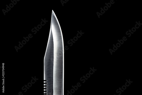 Fotografia Knife Blade Isolated on a Black Background