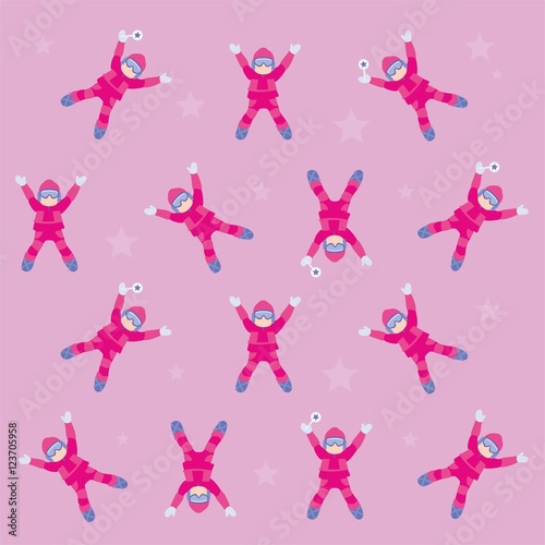 Climbers in pink. This fun pattern climbers made in the scheme for girls, it is perfect for seasonal clothing and accessories!