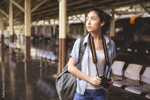 Young asian lady travel