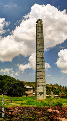 Fotografie Tombstones aka Axum steles in northern Ethiopia