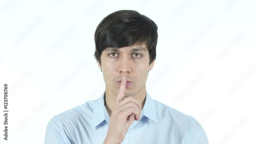 Silence , Gesture By Businessman Silence , Gesture By Businessman