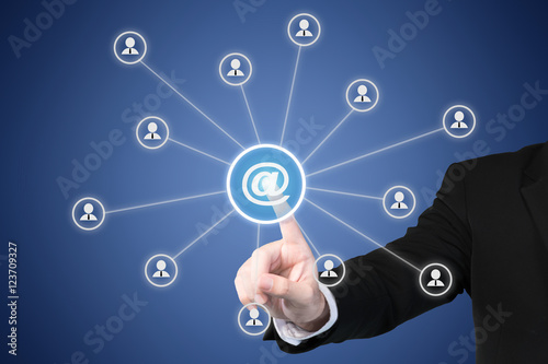 Email marketing, newsletter and bulk mail concepts. 