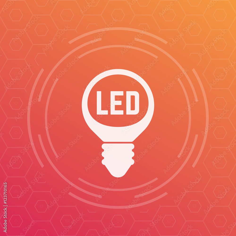 led bulb icon, energy saving light bulb, vector illustration led bulb icon, energy saving light bulb, vector illustration