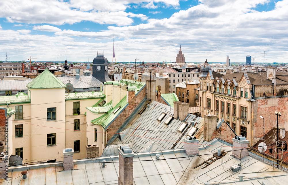 Top view of Riga, Latvia