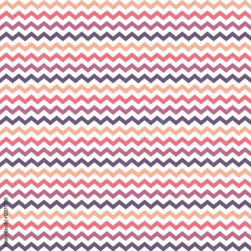 Vector Chevron seamless pattern. Colorful zigzag on white background