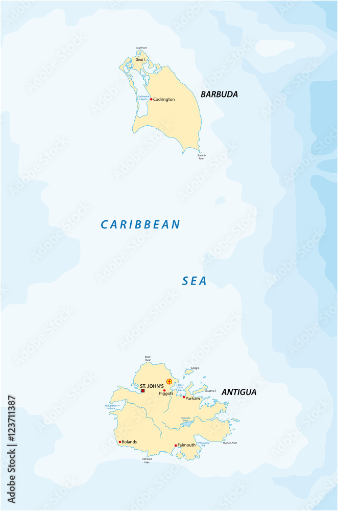 antigua and barbuda map